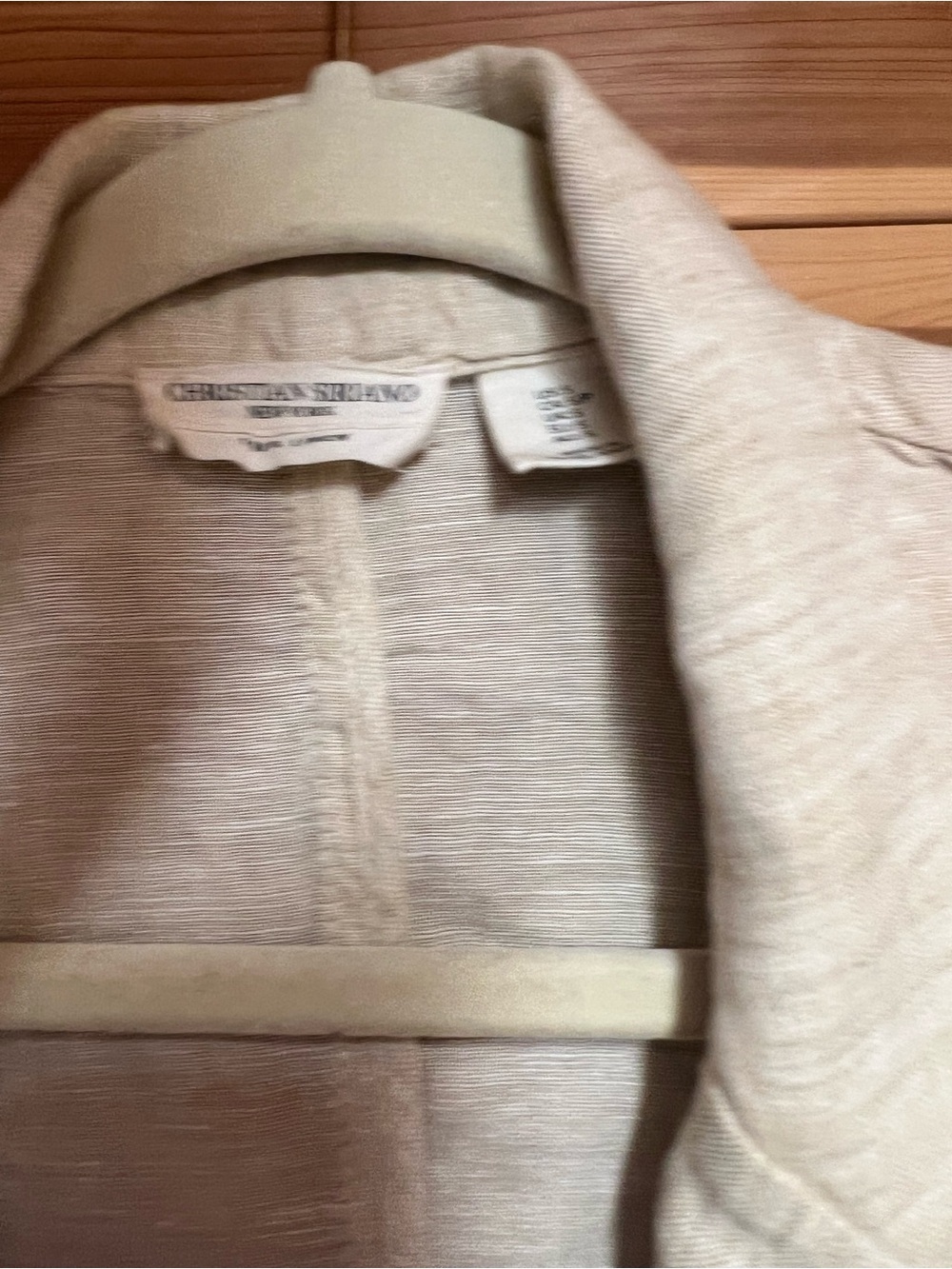 Christian Siriano Cream Textured Women's Blazer